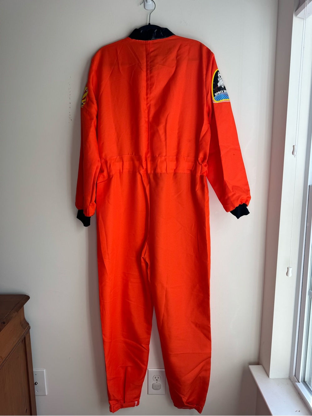 Men's Orange Flight-Style Suit with Patch Details - Picture 2 of 3